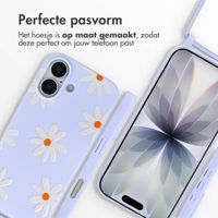 imoshion Siliconen design hoesje met koord Apple iPhone 17 - Lila Flower Distance