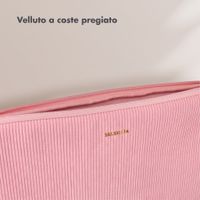 Selencia Corduroy Laptop hoes 15-16 inch - Laptopsleeve - Soft Blush