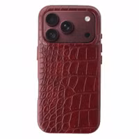 Selencia Croco Backcover met MagSafe Apple iPhone 18 Pro / 17 Pro - Burgundy