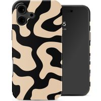 Selencia Vivid Back Cover Apple iPhone 16 - Art Wave Black