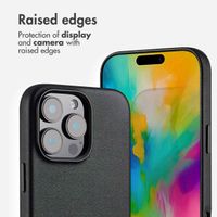 Accezz Leather Back Cover with MagSafe Apple iPhone 16 Pro Max - Onyx Black
