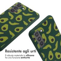 imoshion Siliconen design hoesje met koord Samsung Galaxy S21 FE - Avocado Green