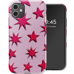 Selencia Vivid Tough Backcover iPhone 11 - Stars Rubine Red Light Pink