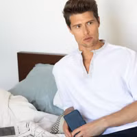 Selencia Echt Leren Bookcase Samsung Galaxy A20e - Blauw