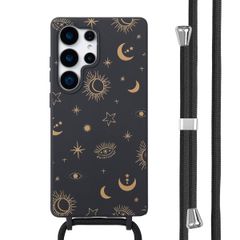 imoshion Siliconen design hoesje met koord Samsung Galaxy S25 Ultra - Sky Black