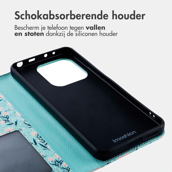 imoshion Design Bookcase Xiaomi Redmi Note 14 (4G) - Blue Flowers