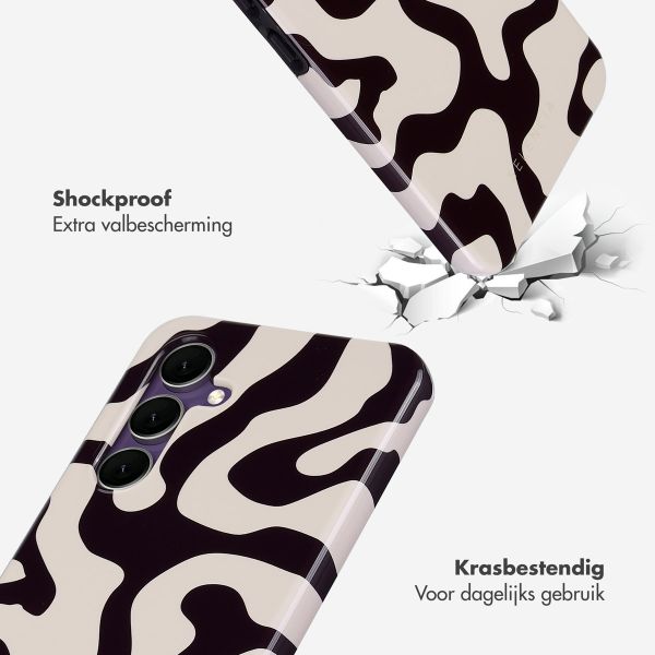 Selencia Vivid Backcover Samsung Galaxy S24 FE - Art Wave Black