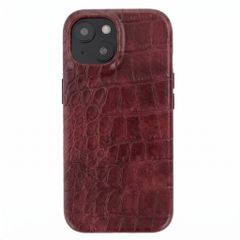 Selencia Croco Backcover met MagSafe Apple iPhone 14 / 13 - Burgundy