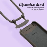 Gepersonaliseerd Color Backcover MagSafe met afneembaar koord en polaroid  iPhone 12 Pro - Black Coffee