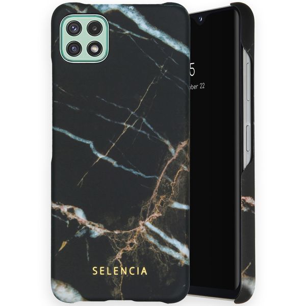 Selencia Maya Fashion Backcover Samsung Galaxy A22 (5G) -Marble Black