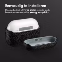Accezz Echt Leren Case Apple AirPods Pro 2 - Zwart