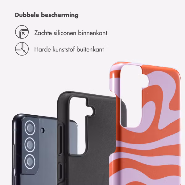 Selencia Vivid Backcover Samsung Galaxy S21 FE - Dream Swirl Pink