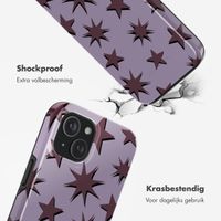 Selencia Vivid Tough Backcover met MagSafe iPhone 15 - Stars Plum Lilac