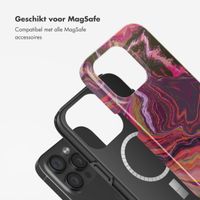 Selencia Vivid Tough Backcover met MagSafe iPhone 15 Pro - Marble Purple