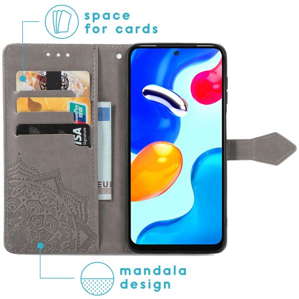 imoshion Mandala Bookcase Xiaomi Redmi Note 11 (4G) / Note 11S (4G) - Grijs