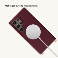 Selencia Rivièra MagSafe Backcover met afneembare haakjes Samsung Galaxy S24 Ultra - Bold Burgundy