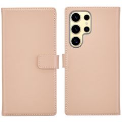 Selencia Echt Lederen Bookcase Samsung Galaxy S25 Ultra - Dusty Pink