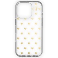 iDeal of Sweden Clear Case iPhone 16 Pro - Golden Hearts