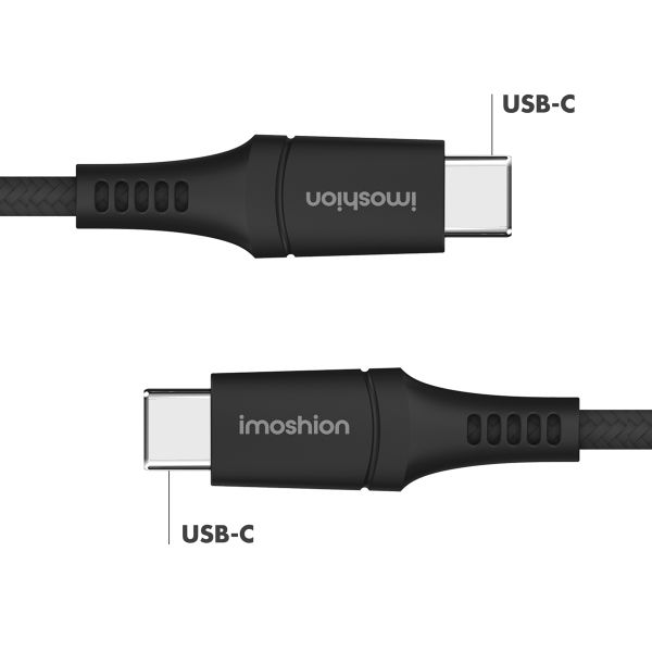 imoshion Braided USB-C naar USB-C kabel - 2 meter - Zwart