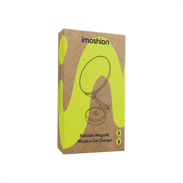 imoshion Telefoonhouder auto met MagSafe - Draadloze oplader - Dashboard - Zwart