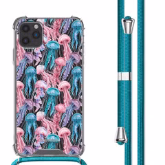 imoshion Design hoesje met koord Apple iPhone 11 Pro Max - Jellyfish Watercolor