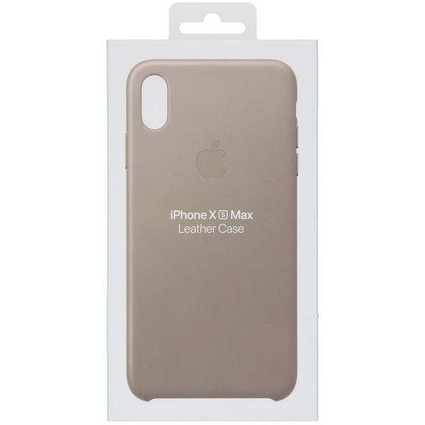 Apple Leather Backcover Apple iPhone Xs Max - Taupe