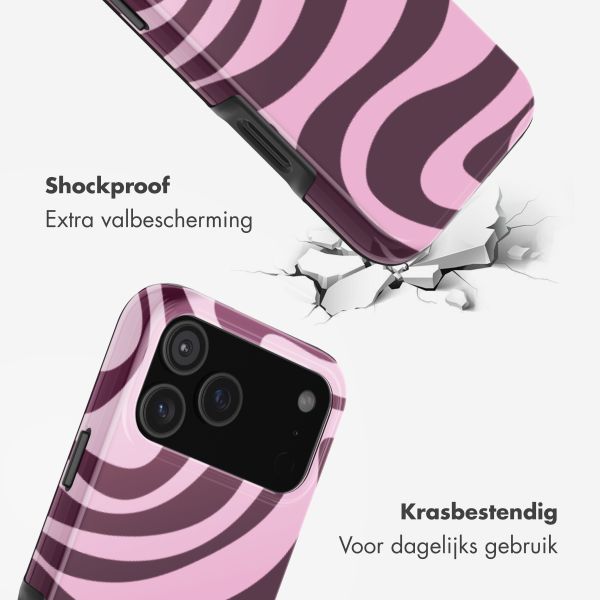 Selencia Vivid Backcover Apple iPhone 18 Pro - Wavy Swirl Pink Plum