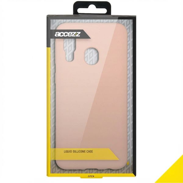 Accezz Liquid Silicone Backcover Samsung Galaxy A40 - Roze