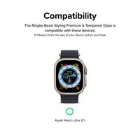 Ringke Bezel Styling + Screenprotector Apple Watch Ultra (2) - 49 mm - Knurling Titanium