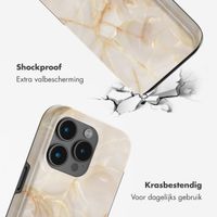 Selencia Vivid Tough Backcover met MagSafe iPhone 15 Pro Max - Golden Beige Marble