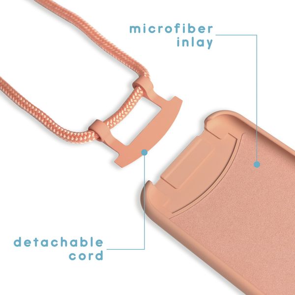 imoshion Color Backcover met afneembaar koord Apple iPhone 12 (Pro) - Peach