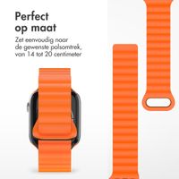 imoshion Magnetisch Siliconen bandje Apple Watch Series 1 t/m 11 / SE / Ultra (44/45/46/49 mm) - Oranje & Zwart