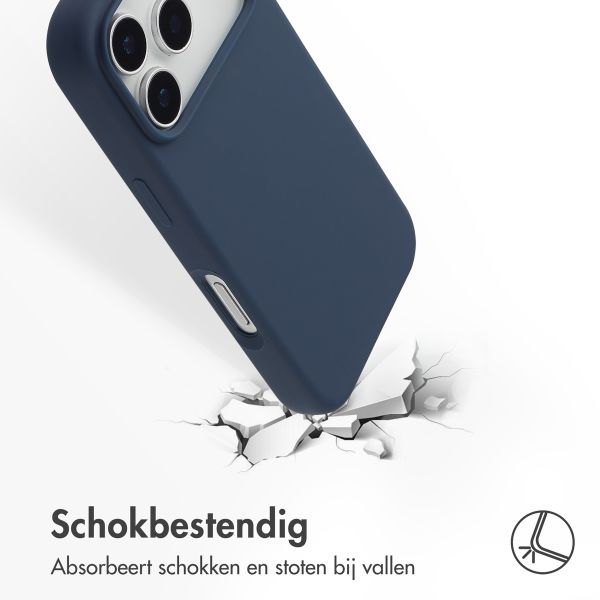 Accezz Liquid Silicone Backcover met MagSafe Apple iPhone 17 Pro - Donkerblauw