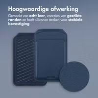 Accezz Leren Wallet met standaard - Geschikt voor MagSafe en Qi2 - Nightfall Blue