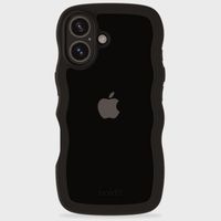 Holdit Wavy Case Apple iPhone 16 Plus - Black / Transparent