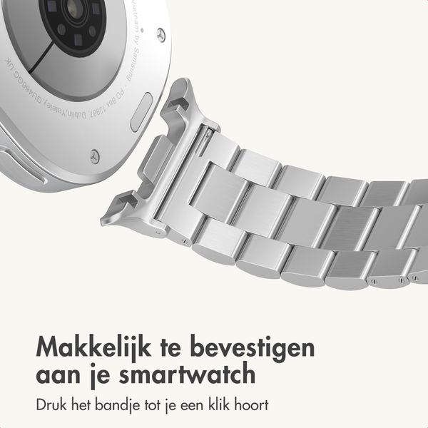 imoshion Stalen bandje Samsung Galaxy Watch 9 (40/44mm) / Watch 8 (40/44mm) / Classic (46mm) - Zilver