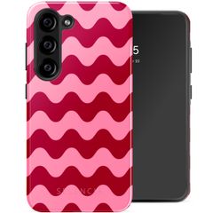 Selencia Vivid Tough Backcover Samsung Galaxy S23 - Wave Vibes Lipstick