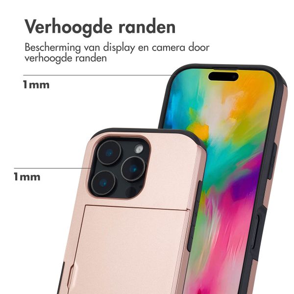 imoshion Backcover met pasjeshouder Apple iPhone 16 Pro - Rosé Goud
