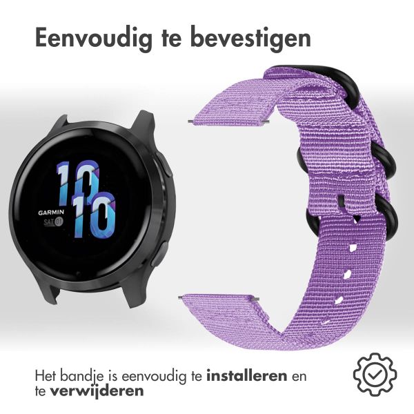 imoshion Nylon bandje - Universeel 22 mm aansluiting - Paars