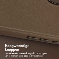 Accezz MagSafe Leather Backcover Apple iPhone 17 - Coffee Brown