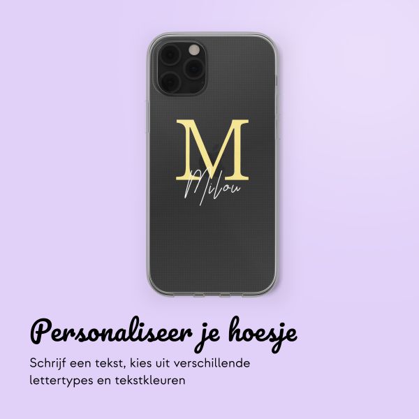 Hoesje met eigen foto en/of tekst Apple iPhone 12 (Pro) - Letter
