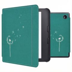 imoshion Design Slim Hard Case Sleepcover met stand Kobo Libra 2 / Tolino Vision 6 - Green Dandelion