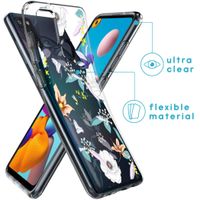 imoshion Design hoesje Samsung Galaxy A21s - Bloem - Wit