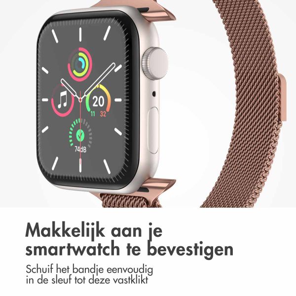 imoshion Slim Milanees bandje Apple Watch Series 1 t/m 9 / SE (38/40/41 mm) | Series 10 (42 mm) - Bruin