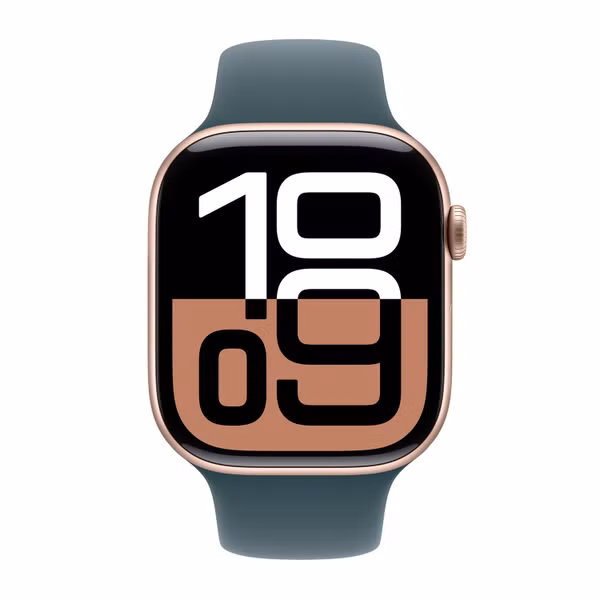 Apple Siliconen solobandje Apple Watch Series 1 - 11 / SE / Ultra (44/45/46/49 mm) - Maat 8 - Lake Green