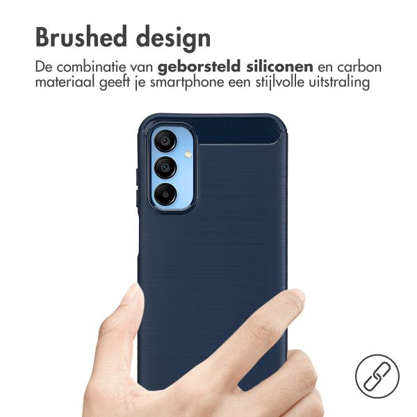 imoshion Brushed Backcover Samsung Galaxy A15 (5G/4G) - Donkerblauw