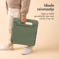 imoshion Kidsproof Backcover met handvat Apple iPad 11 (2025) 11 inch A16 / iPad 10 (2022) 10.9 inch - Olive Green