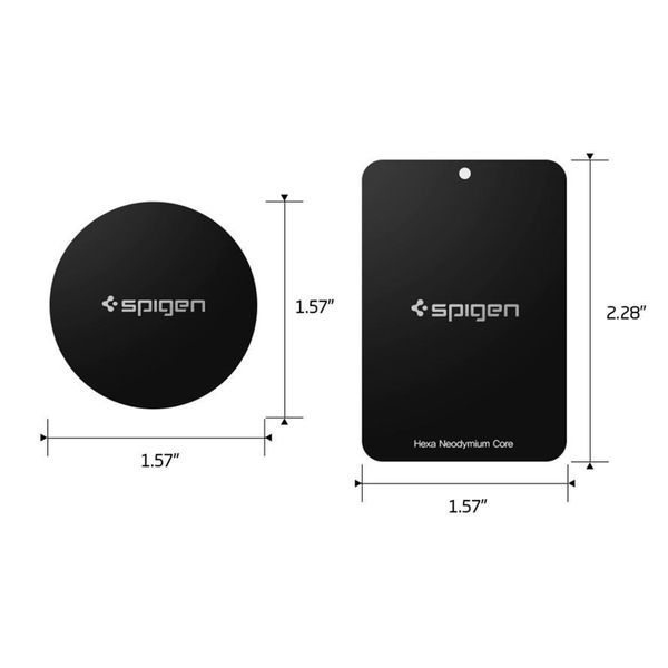 Spigen Kuel Car Mount Metal Plates - Zwart