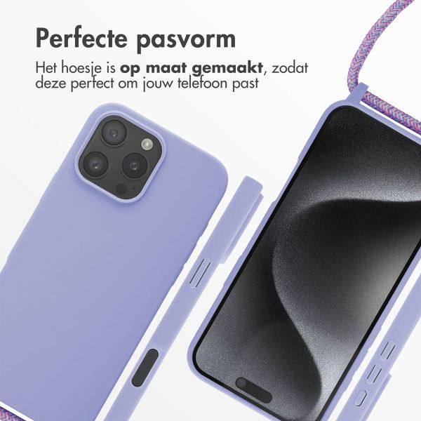 imoshion Siliconen hoesje met koord Apple iPhone 16 Pro Max - Paars