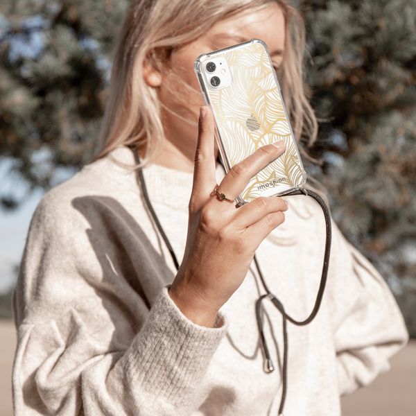 imoshion Design hoesje met koord Samsung Galaxy S10 Plus - Bladeren - Goud